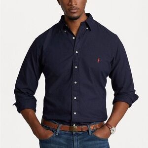 Polo by Ralph Lauren Men's Dark Blue Button Down Shirt